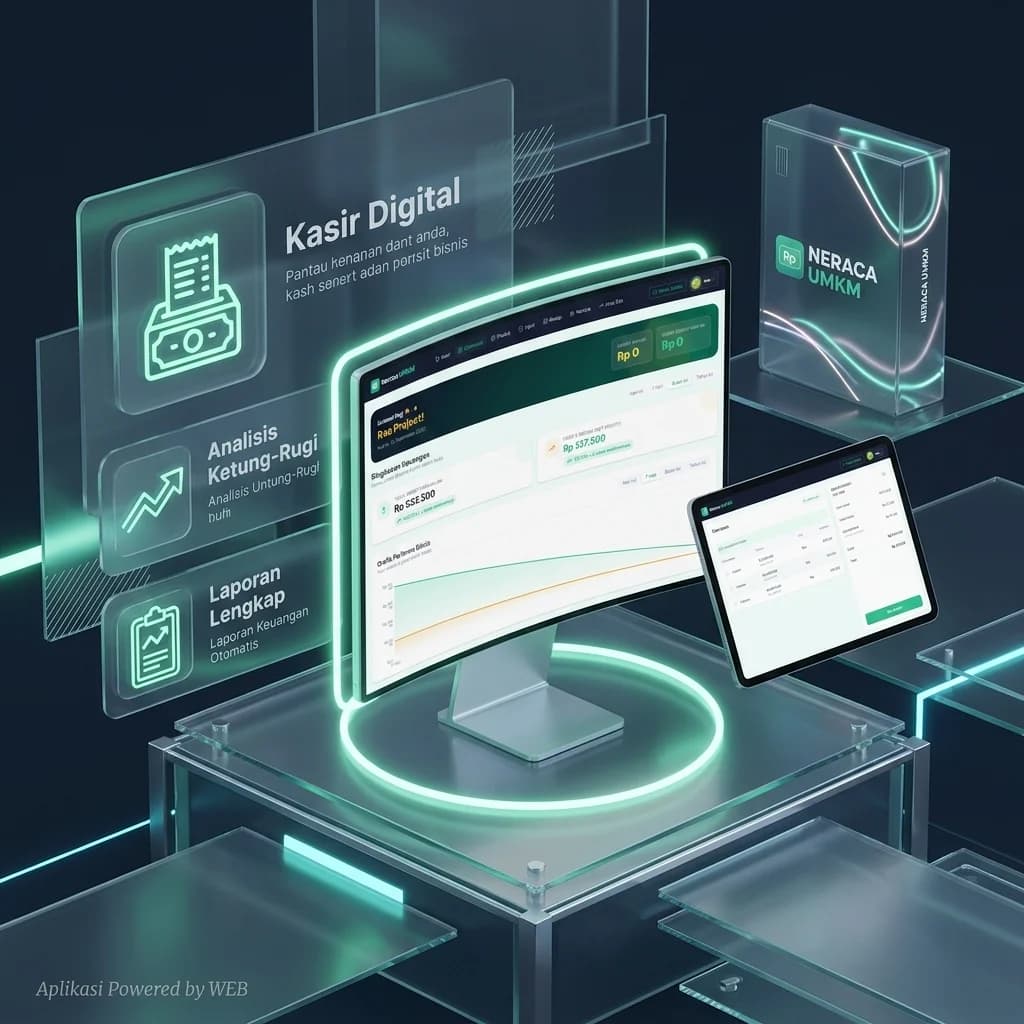 Aplikasi Kasir & Laporan Keuangan Bisnis Neraca Laba Rugi Web
